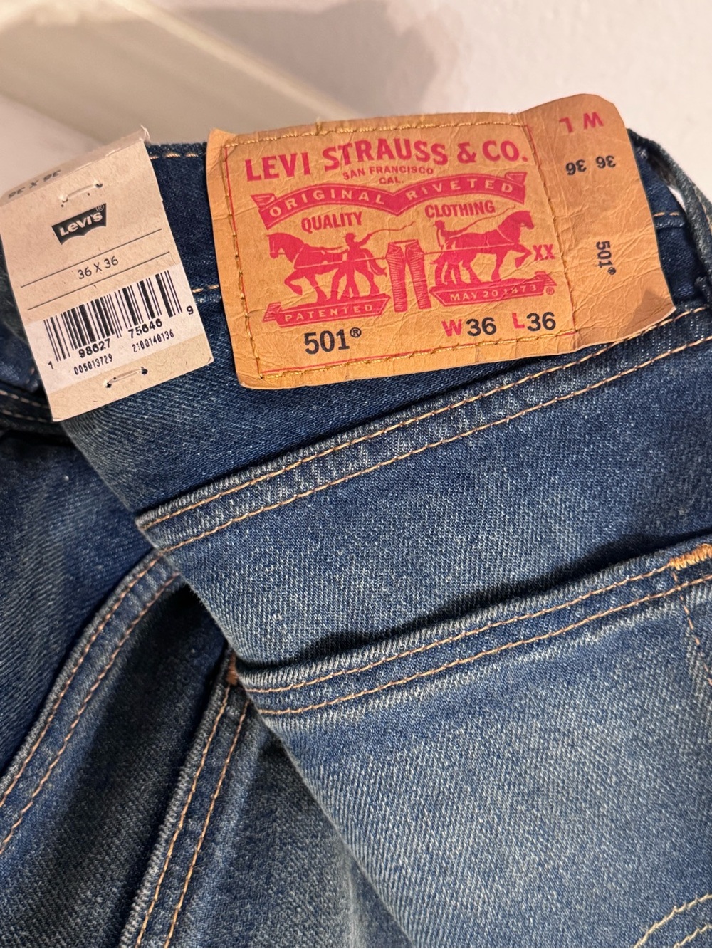 Levi's 501 Stretch Straight Men's Jeans 36x36 NWT